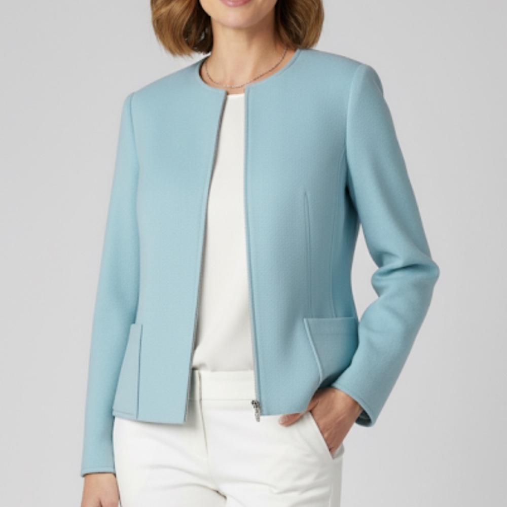 Carlisle Lambs Wool & Angora Zip Up Jacket
